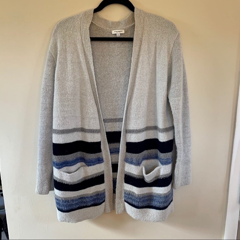 Olivia Warren Striped Cardigan Sweater